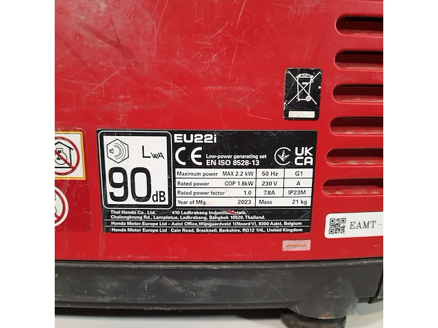Generator honda, eu22i, bouwjaar 2023 - afbeelding 5 van  9