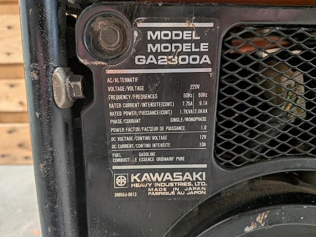 Generator, kawasaki, ga2300a - afbeelding 9 van  10