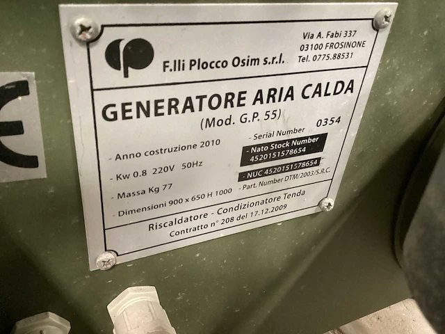 Generatore aria calda g.p.55 elektrische kachel - afbeelding 9 van  9