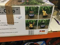 Generic - oslo - vuurschaal, houtskool barbecue - driepoot - 160 cm x ø 60 cm - 4-in-1 set - met pan en draaibaar rooster - afbeelding 2 van  2