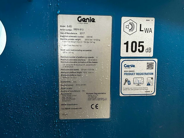 Genie - 2017 - s-65 - hoogwerker - afbeelding 9 van  17