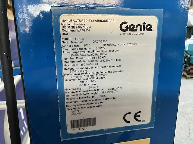 Genie - gr-20 - hoogwerker - afbeelding 21 van  21