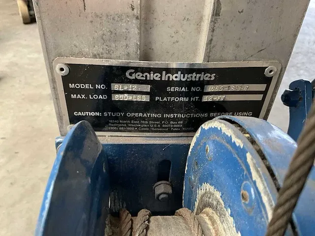 Genie 8l-12 kanaallift - afbeelding 6 van  6