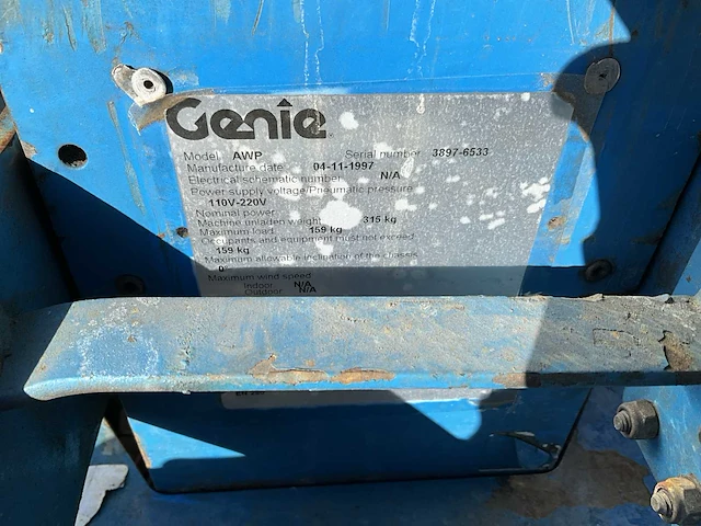 Genie awp 30s-10 hoogwerker - afbeelding 8 van  8