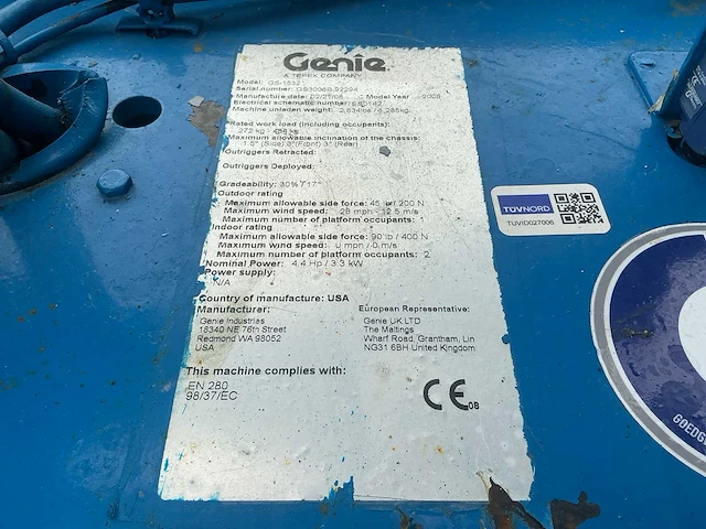 Genie gs-1532 hoogwerker - afbeelding 13 van  21