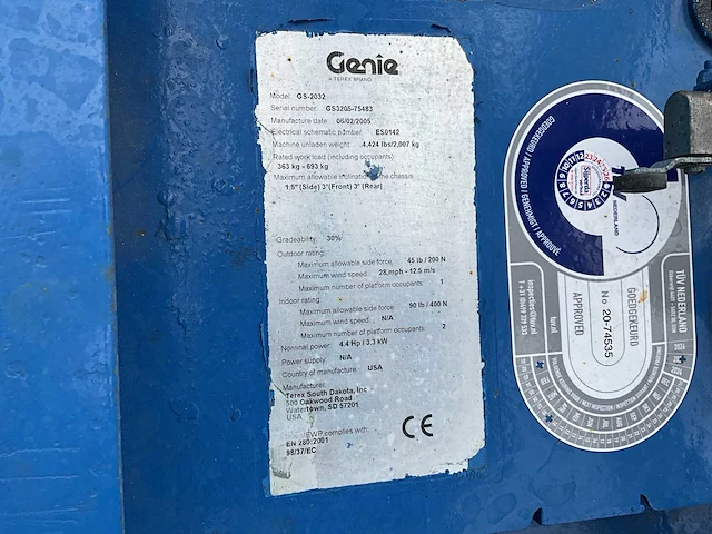 Genie gs-2032 hoogwerker - afbeelding 4 van  15
