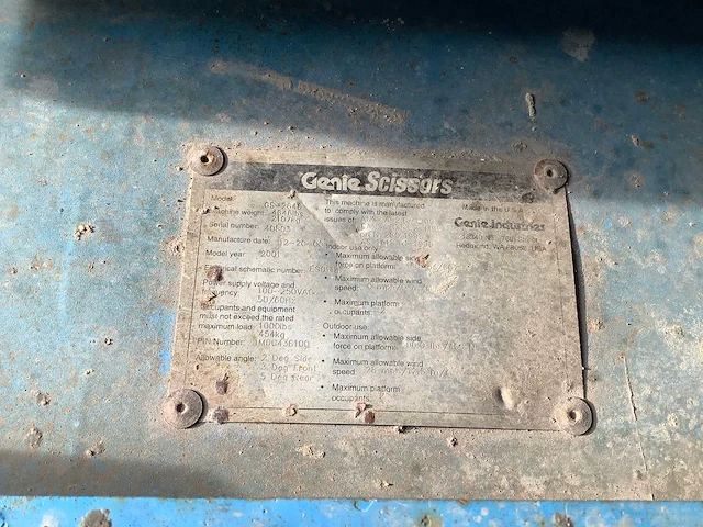 Genie gs-2646 hoogwerker - afbeelding 3 van  11