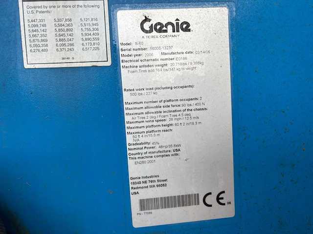 Genie s60 hoogwerker - afbeelding 9 van  12