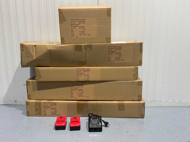 Geo - tuingereedschap op accu, 5 diverse apparaten, accu en lader - afbeelding 1 van  28