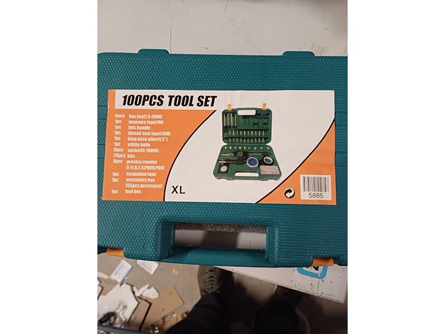 Gereedschap koffer groen 1x - afbeelding 1 van  5