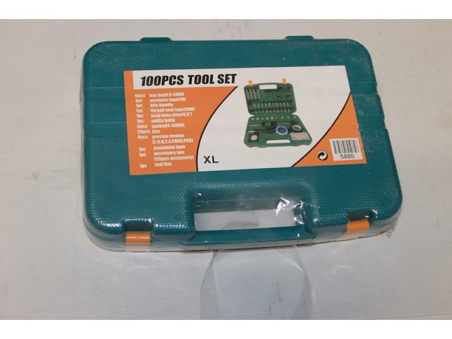 Gereedschapkoffer groen zie foto 1 set - afbeelding 1 van  5