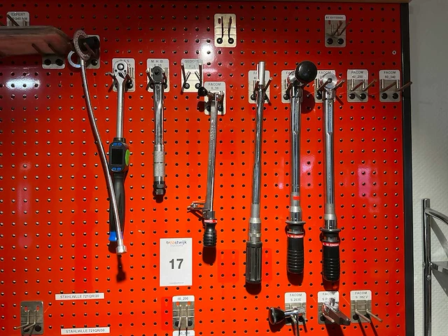 Gereedschapsbord met momentsleutels (10 stuks) - afbeelding 2 van  6