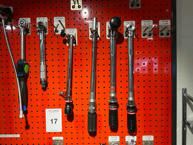 Gereedschapsbord met momentsleutels (10 stuks) - afbeelding 4 van  6