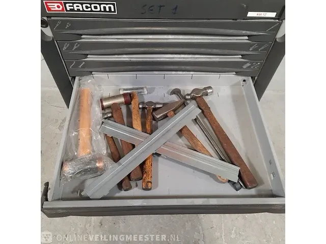 Gereedschapskar met inhoud facom, jetxl - afbeelding 12 van  13