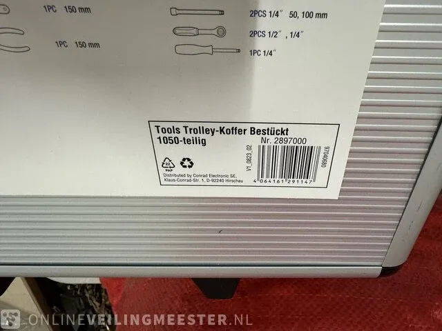 Gereedschapskoffer met inhoud 1050-delig workpro - afbeelding 5 van  5