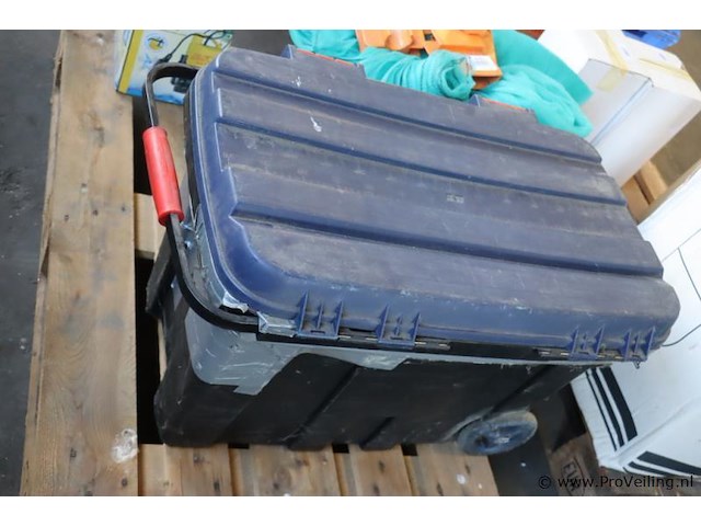 Gereedschapskoffer op wielen, kunststof - 8044x48cm - afbeelding 1 van  4