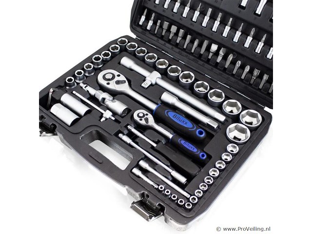 Gereedschapskoffer / ratelsleutelset 94-delig - chroom-vanadiumstaal - incl. koffer - afbeelding 7 van  11
