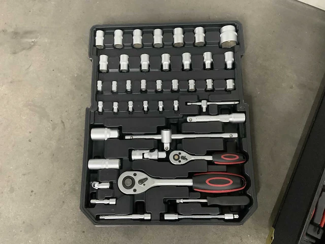 Gereedschapstrolley zwart 186 pcs gereedschap - afbeelding 4 van  10