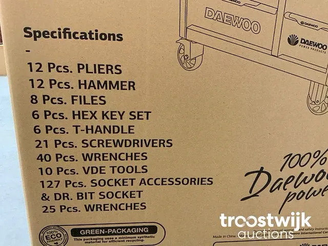 Gereedschapswagen 267 delig met 4 in 1 powertoolset - afbeelding 9 van  25