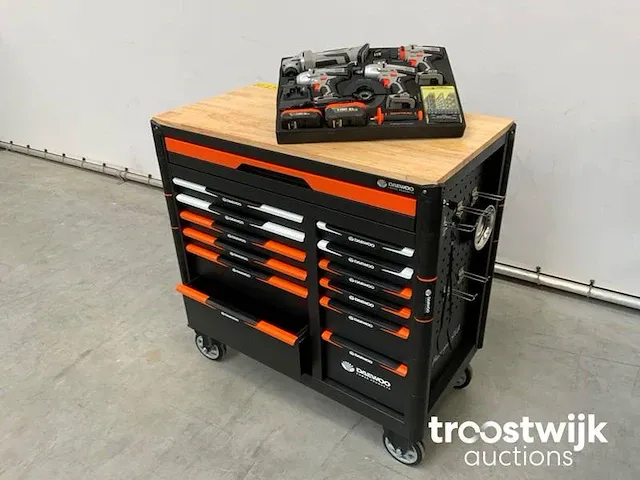 Gereedschapswagen 267 delig met 4 in 1 powertoolset - afbeelding 12 van  25