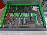 Gereedschapswagen 755-delig! alles nieuw in plastic. stahlwerk (germany), sw22 gereedschapswagen, groen - afbeelding 5 van  18