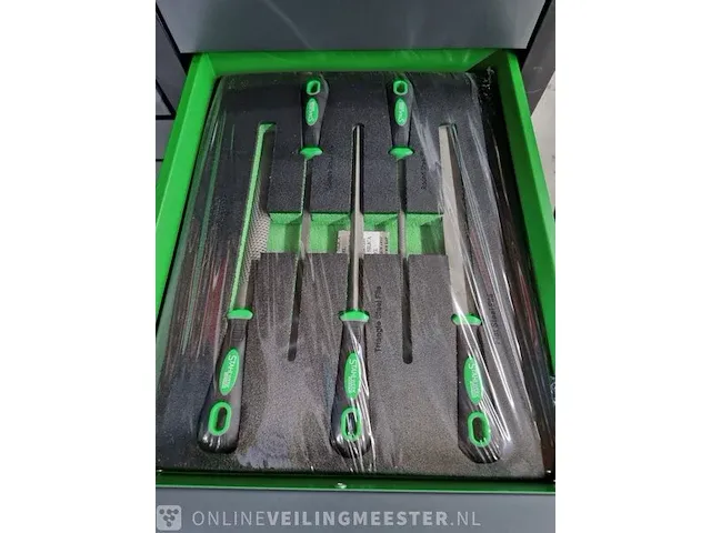 Gereedschapswagen 755-delig! alles nieuw in plastic. stahlwerk (germany), sw22 gereedschapswagen, groen - afbeelding 8 van  18