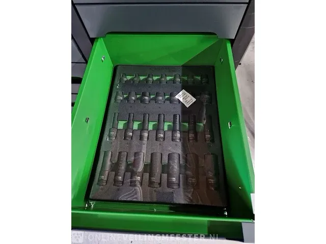 Gereedschapswagen 755-delig! alles nieuw in plastic. stahlwerk (germany), sw22 gereedschapswagen, groen - afbeelding 9 van  18