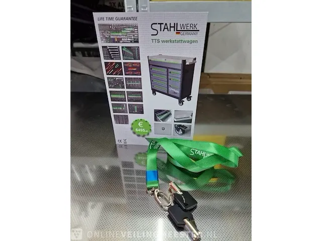 Gereedschapswagen 755-delig! alles nieuw in plastic. stahlwerk (germany), sw22 gereedschapswagen, groen - afbeelding 11 van  18