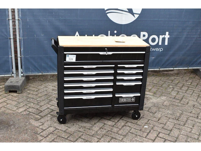 Gereedschapswagen eversteel met gereedschap - afbeelding 1 van  1