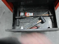 Gereedschapswagen facom chrono 5 gevuld met divers gereedschap w.o. hamers, sleutels, schroevendraaiers, ta... - afbeelding 6 van  6