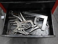 Gereedschapswagen facom chrono 5 gevuld met divers gereedschap w.o. vijlen, sleutels, schroevendraaiers, ta... - afbeelding 6 van  7