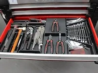 Gereedschapswagen facom gevuld met tangen, sleutels, doppenset, schroevendraaiers, inbusset enz. - afbeelding 4 van  9
