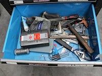 Gereedschapswagen hollandcraft met 6 laden deels gevuld met gereedschappen w.o. hamers, doppenset, steek- e... - afbeelding 7 van  8