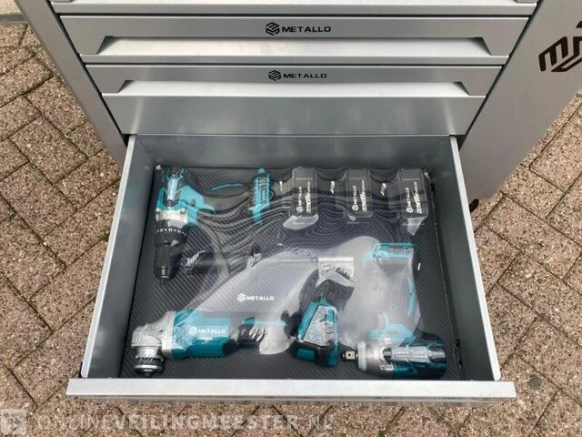 Gereedschapswagen met accu- en handgereedschap metallo, xxxl edition, 2022 - afbeelding 12 van  12