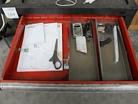 Gereedschapswagen met ring-ratelset, dopsleutelset, schroevendraaiers, inbus, tangen, veilen, bahco's. - afbeelding 3 van  9