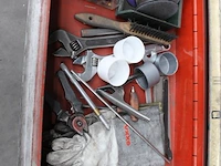 Gereedschapswagen met ring-ratelset, dopsleutelset, schroevendraaiers, inbus, tangen, veilen, bahco's. - afbeelding 8 van  9