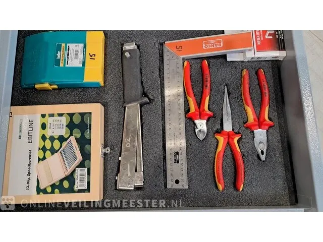 Gereedschapswagen mw tools met inhoud van o.a. wera/knipex - afbeelding 3 van  5