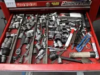 Gereedschapswagen snap-on gevuld met tangen, sleutels, doppenset, schroevendraaiers, inbusset enz. en met o... - afbeelding 3 van  8