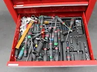 Gereedschapswagen snap-on gevuld met tangen, sleutels, doppenset, schroevendraaiers, inbusset enz. - afbeelding 7 van  8