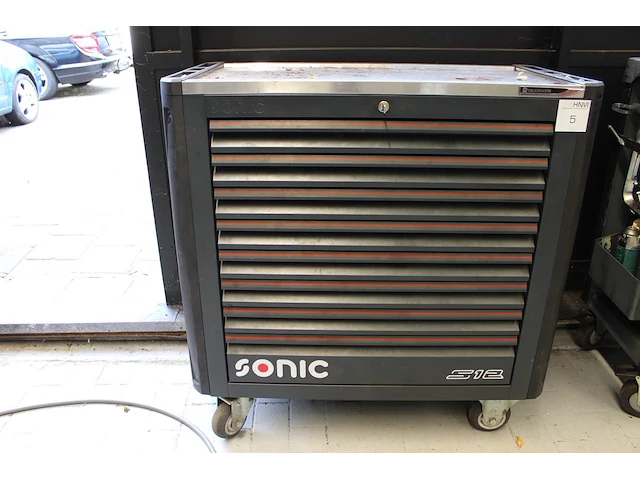 Gereedschapswagen sonic s12 met acht laden gevuld met gereedschappen sonic. - afbeelding 1 van  9