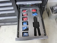 Gereedschapswagen / werktafel stahltech gevuld met gereedschappen w.o. sleutels, doppensets, schroevendraa... - afbeelding 4 van  14