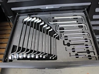 Gereedschapswagen / werktafel stahltech gevuld met gereedschappen w.o. sleutels, doppensets, schroevendraa... - afbeelding 9 van  14