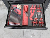 Gereedschapswagen wurth gevuld met divers gereedschap w.o. hamers, vijlen, steeksleutels, tangen, inbus, sc... - afbeelding 8 van  10