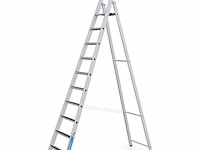Geribbelde staande sportladder 10 treden zarges, r13step s 41642 - afbeelding 1 van  1