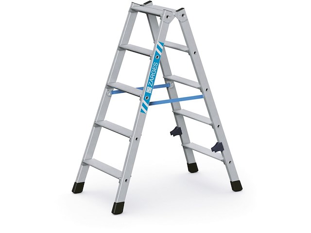 Geribbelde staande sportladder 2 x 5 treden zarges, nova b 42465 - afbeelding 1 van  3