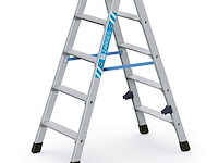 Geribbelde staande sportladder 2 x 5 treden zarges, nova b 42465 - afbeelding 1 van  3