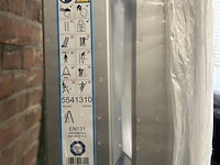 Geribbelde staande sportladder 2x10 treden zarges, saferstep b 5541310 - afbeelding 3 van  3