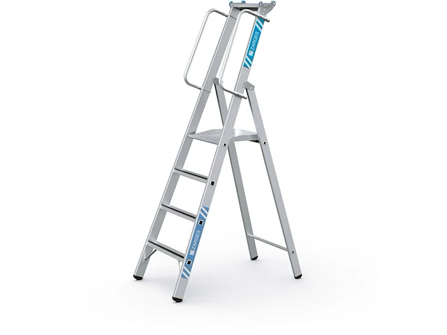 Geribbelde staande sportladder 4 treden zarges, meistertritt s 41633 - afbeelding 1 van  1