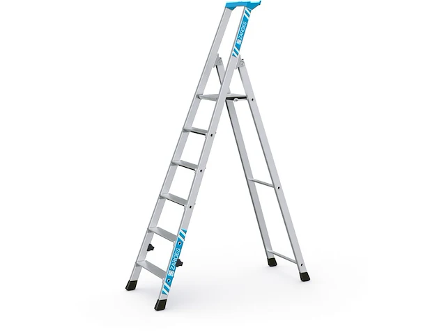 Geribbelde staande sportladder 6 treden zarges, nova s 42456 - afbeelding 1 van  1