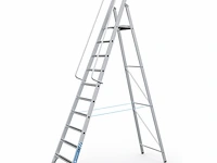 Geribbelde staande sportladder met 10 treden zarges, meistertritt s 40479 - afbeelding 1 van  4